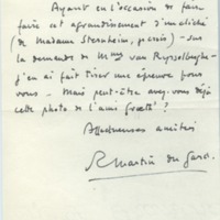 Lettre de Roger Martin du Gard à Jean Paulhan, 1955-03-03