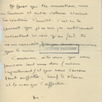Lettre de Marcel Arland à Jean Paulhan, 1930-07-05