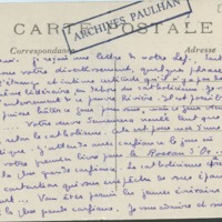 Lettre de Marcel Arland à Jean Paulhan, 1926
