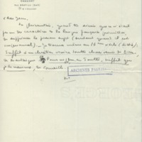 Lettre de Marcel Arland à Jean Paulhan, 1931