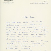 Lettre de Jacques Debû-Bridel à Jean Paulhan, 1951-12-26