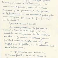 Lettre de Marcel Arland à Jean Paulhan, 1954