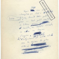 Lettre d'Armand Robin à Jean Paulhan (1957)
