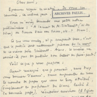 Lettre de Roger Martin du Gard à Jean Paulhan, 1928-10-17