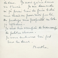 Lettre de Bertha Rhodes à Jean Paulhan, 1935-12-14