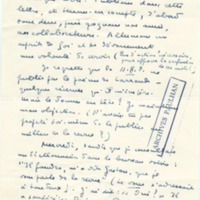 Lettre de Marcel Arland à Jean Paulhan, 1954