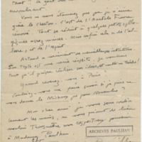 Lettre d'André Rolland de Renéville à Jean Paulhan, 1932-09-14