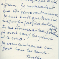 Lettre de Bertha Rhodes à Jean Paulhan, 1950-09-29