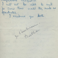 Lettre de Bertha Rhodes à Jean Paulhan, 1956-03-21