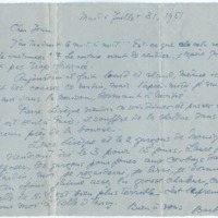 Lettre de Barbara Church à Jean Paulhan (31 juillet 1951)