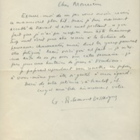 Lettre de Georges Ribemont-Dessaignes à Jean Paulhan, 1929-04-22
