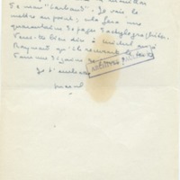 Lettre de Marcel Arland à Jean Paulhan, 1957