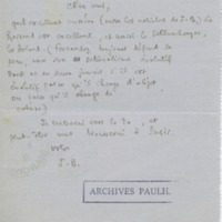 Lettre de Julien Benda à Jean Paulhan, 1929-09-04