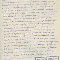 Lettre de Marcel Arland à Jean Paulhan, 1928