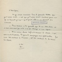 Lettre de Marcel Arland à Jean Paulhan, 1935