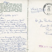 Lettre de Barbara Church à Jean Paulhan (15 octobre 1955)