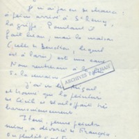 Lettre de Marcel Arland à Jean Paulhan, 1958