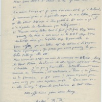 Lettre d'André Rolland de Renéville à Jean Paulhan, 1954-09-01