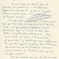 Lettre de Marcel Arland à Jean Paulhan, 1955