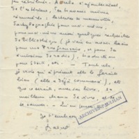 Lettre de Marcel Arland à Jean Paulhan, 1953