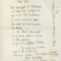 Lettre de Roland Purnal à Jean Paulhan, 1951