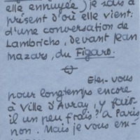 Lettre de Jean Paulhan à Barbara Church (10 août 1957)