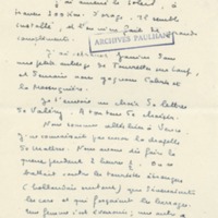 Lettre de Marcel Arland à Jean Paulhan, 1954