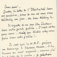 Lettre de Roger Martin du Gard à Jean Paulhan, 1935-05-09