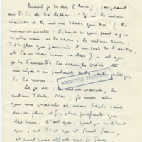 Lettre de Marcel Arland à Jean Paulhan, 1956