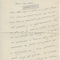 Lettre d'André Rolland de Renéville à Jean Paulhan, 1932-09-02