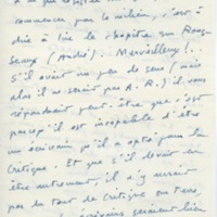 Lettre d'André Rolland de Renéville à Jean Paulhan, 1951-08-31