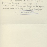Lettre de Marcel Arland à Jean Paulhan, 1936