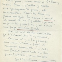 Lettre de Marcel Arland à Jean Paulhan, 1957