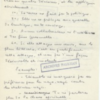 Lettre de Marcel Arland à Jean Paulhan, 1953