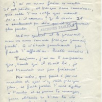 Lettre de Marcel Arland à Jean Paulhan, 1958