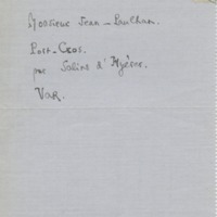 Lettre de Julien Benda à Jean Paulhan, 1929-08-13