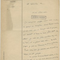 Lettre d'André Rolland de Renéville à Jean Paulhan, 1932-12-08