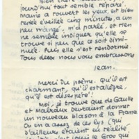 Lettre de Jean Paulhan à Barbara Church (7 juillet 1958)