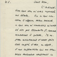 Lettre de Georges Lambrichs à Jean Paulhan, 1952