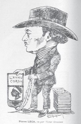 Caricature au fusain de Pierre Leca