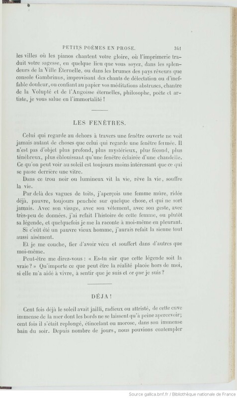 Petits poèmes en prose, 10 décembre 1863 Petits poèmes en prose, 10 décembre 1863