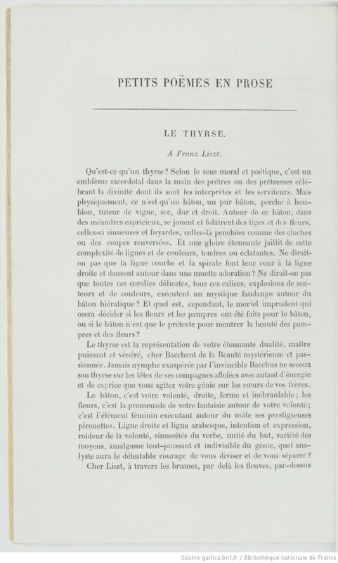 Petits poèmes en prose, 10 décembre 1863 Petits poèmes en prose, 10 décembre 1863