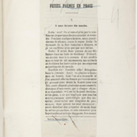 Petits poèmes en prose [épreuve corrigée], septembre 1862