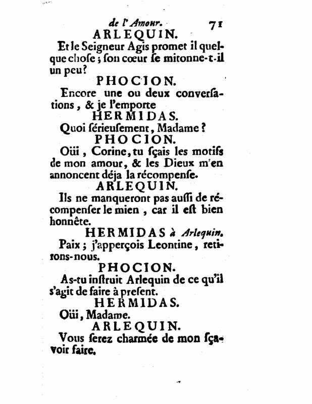 1732 : Le triomphe de l’amour