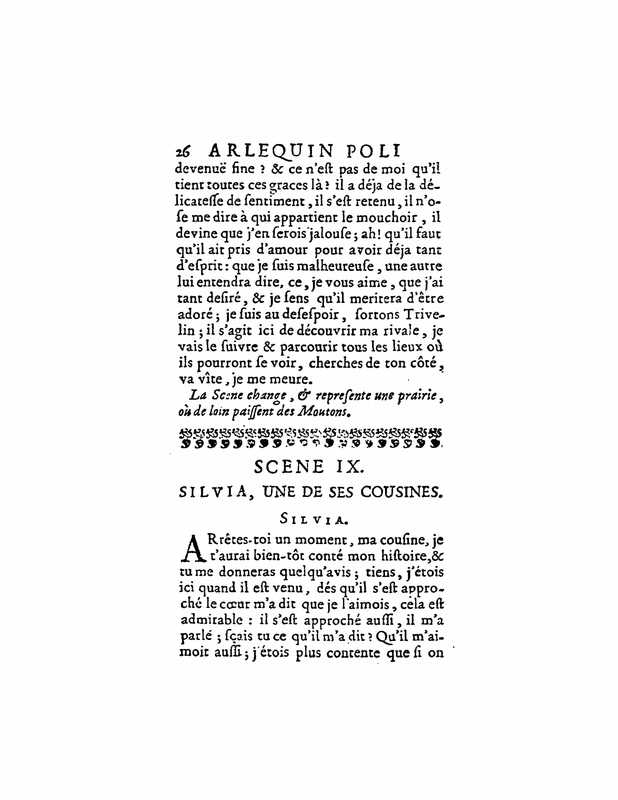1723 : Arlequin poli par l’amour