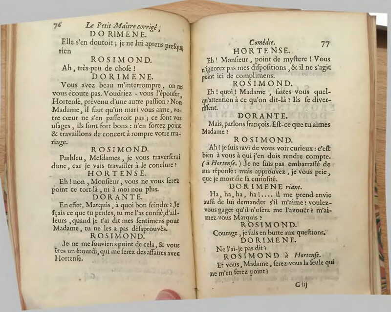 1739 : Le petit-maître corrigé