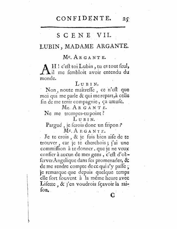 1735 : La mère confidente