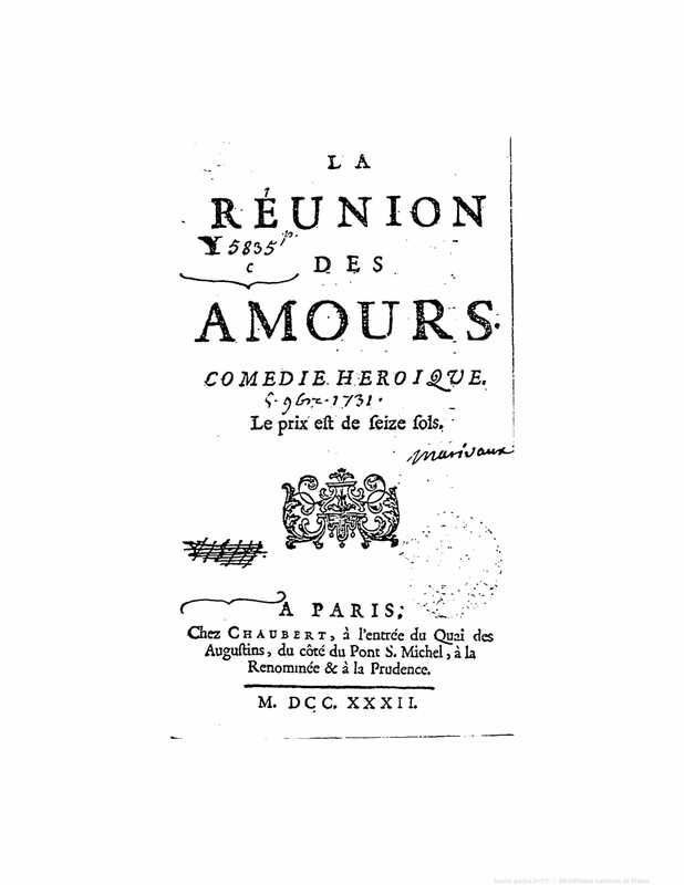 1732 : La réunion des amours