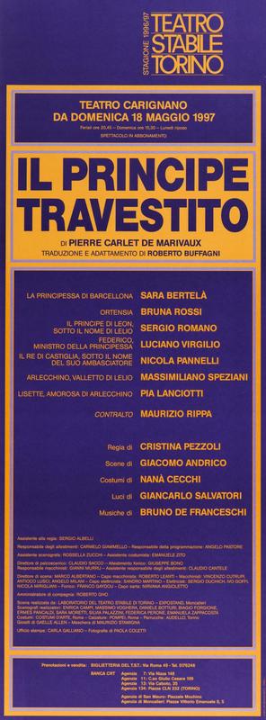 1997 : Il principe travestito (Affiche)
