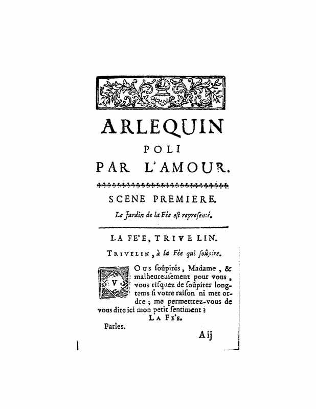 1723 : Arlequin poli par l’amour